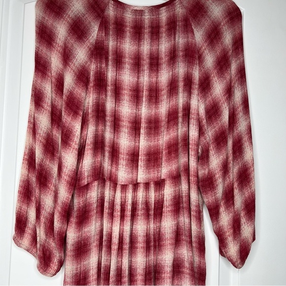 ANTHROPOLOGIE MAEVE Cavalon Pink Plaid Top size large - Picture 11 of 13
